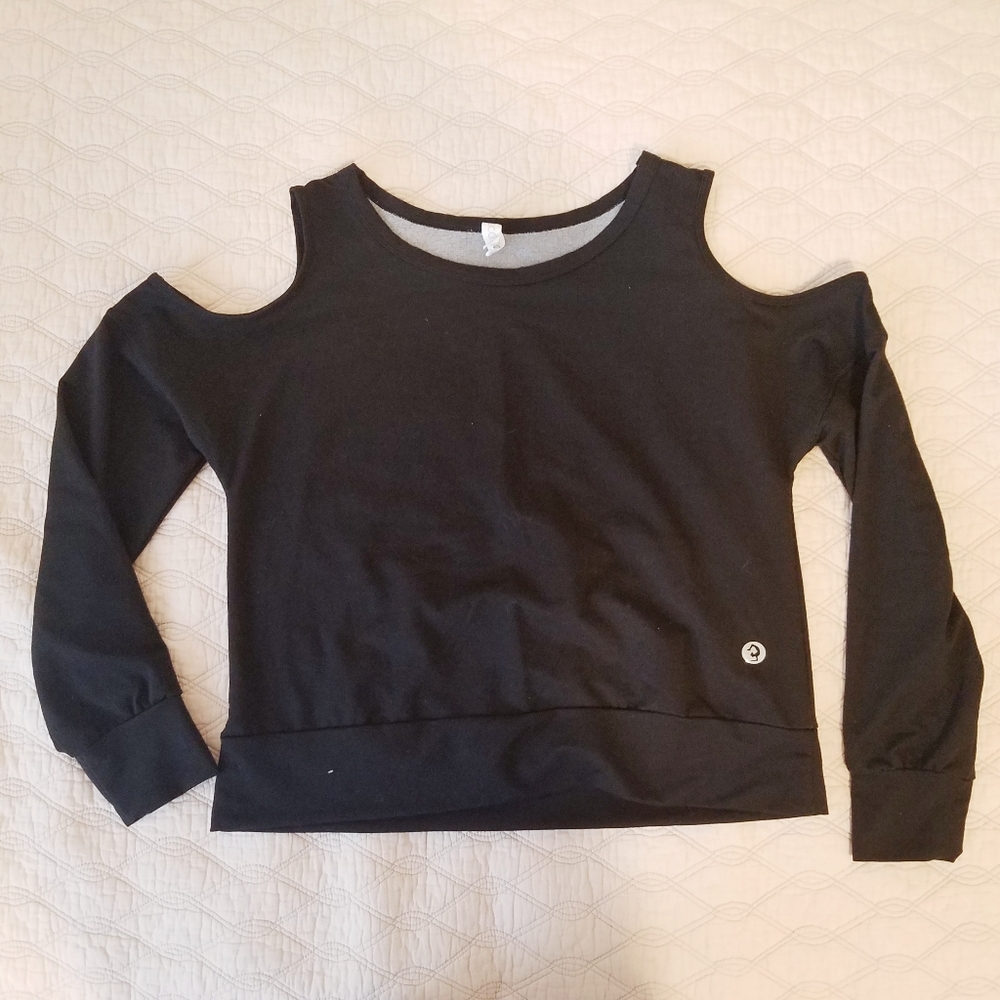 Cold Shoulder Black Top